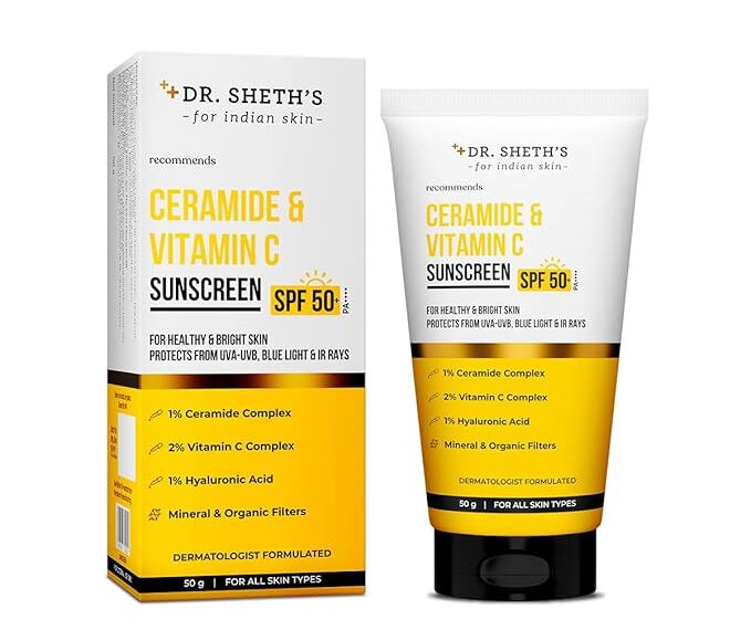 Dr. Sheth’s Ceramide & Vitamin C Sunscreen |…